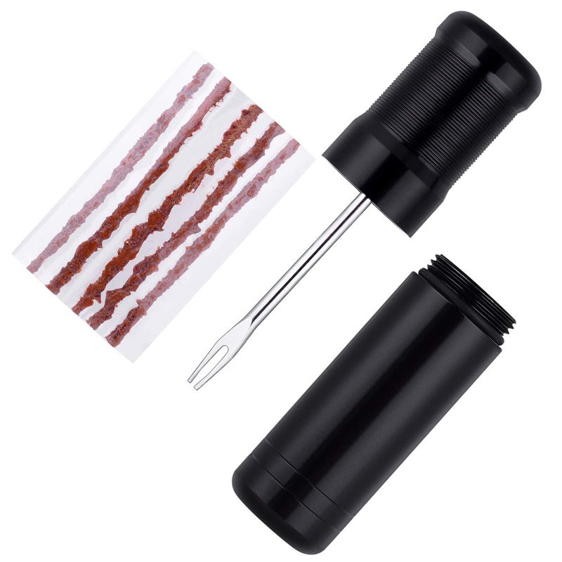 COTOUXKER Tubeless Bike Tire Repair Kitsï¼Œfor Road Bicycle and Mountain Bike MTB Tires Fix a Puncture or Flat, Includes Storage Canister Plugger Tool with Plugs, 5 Bacon Strips - Image 1
